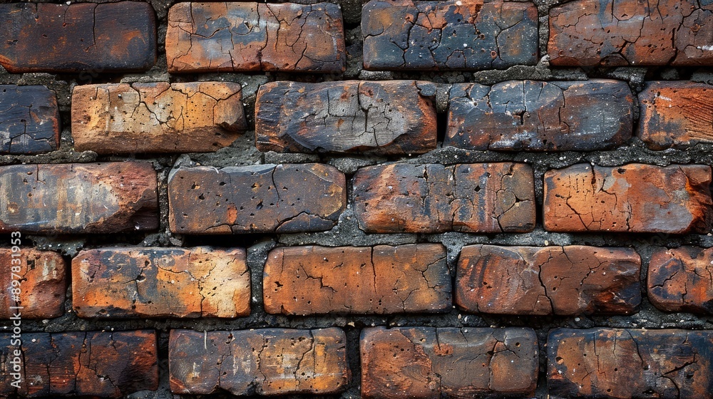 Shoot the texture of an old brick wall