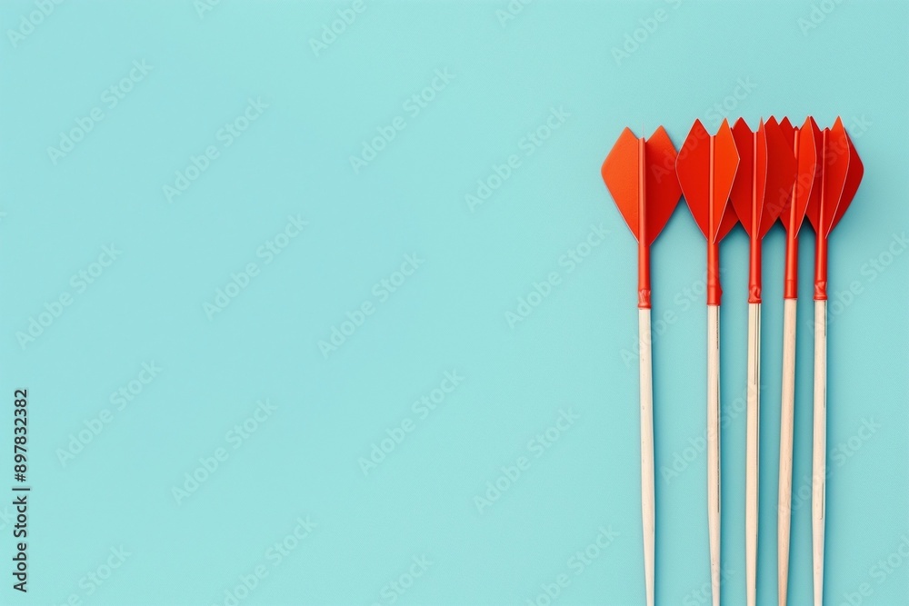 Minimalist Arrows Aiming at a Single Point Illustrating Business Resource Alignment
