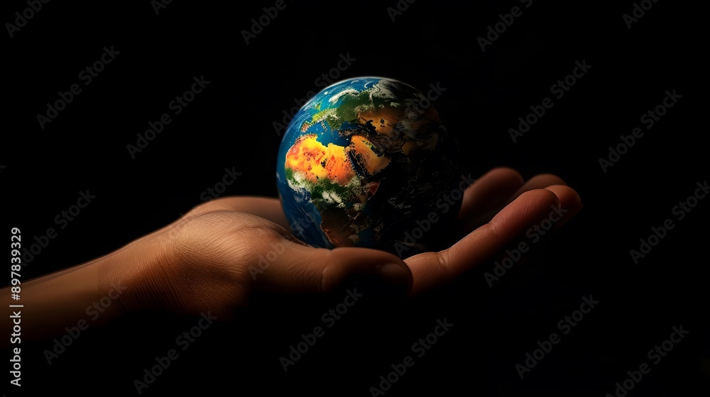 Hand Holding a Globe: A hand holding a small globe, representing travel and global connections.
Hand Holding a Globe: A hand holding a small globe, representing travel and global connections.