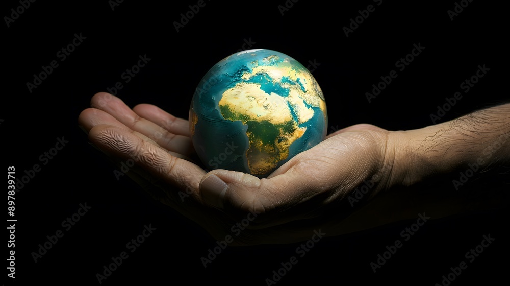 Hand Holding a Globe: A hand holding a small globe, representing travel and global connections.
Hand Holding a Globe: A hand holding a small globe, representing travel and global connections.