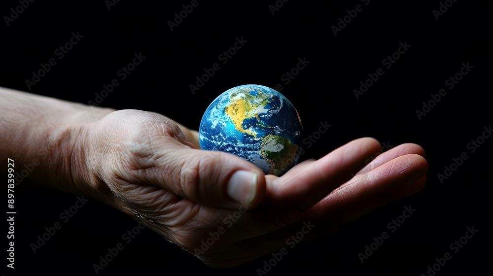 Hand Holding a Globe: A hand holding a small globe, representing travel and global connections.
Hand Holding a Globe: A hand holding a small globe, representing travel and global connections.