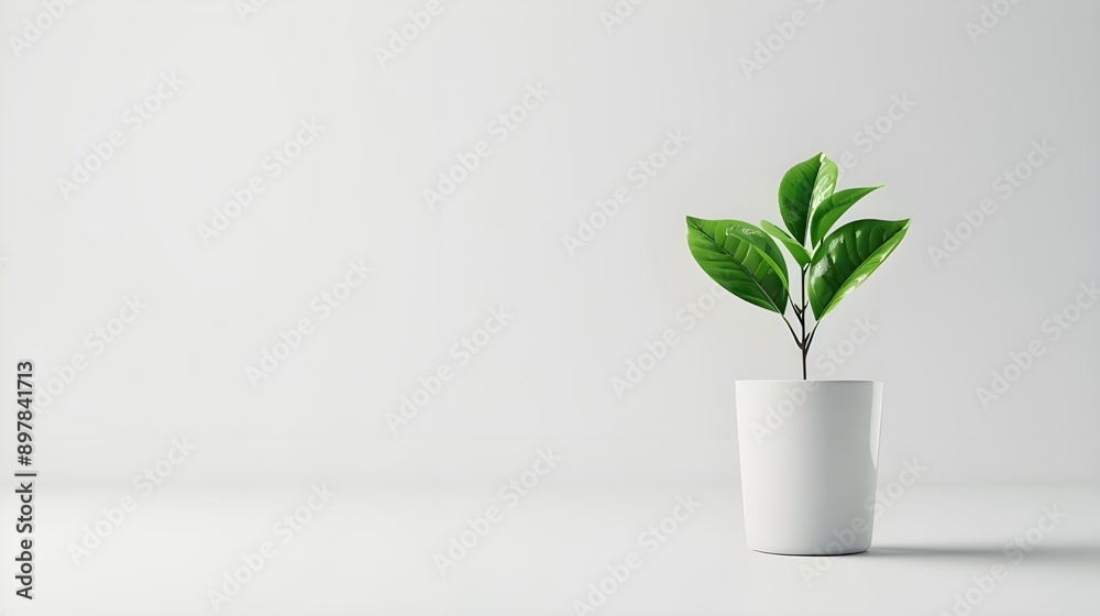Small Plant Growing with Coin in Investment Concept. Small Plant Growing with Coin in Investment Concept.