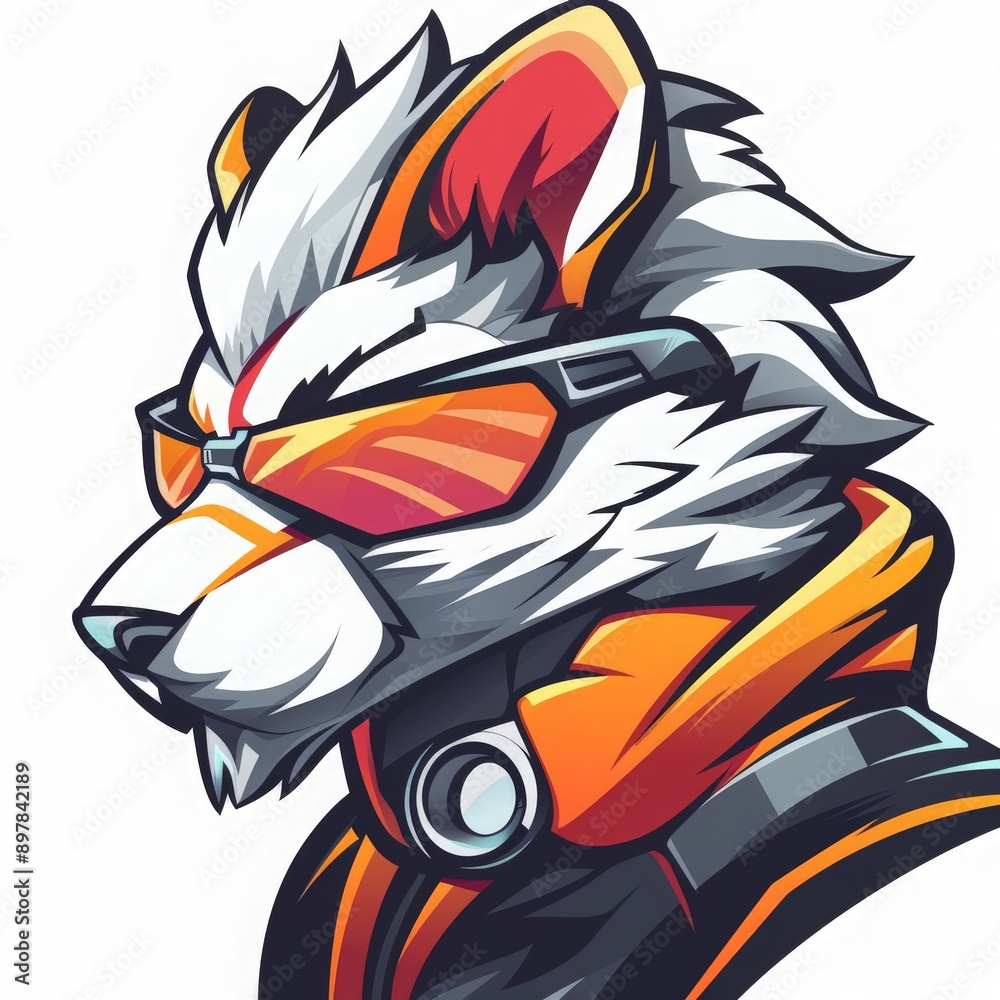 Cool Fox Mascot Design with Sunglasses Cool Fox Mascot Design with Sunglasses
