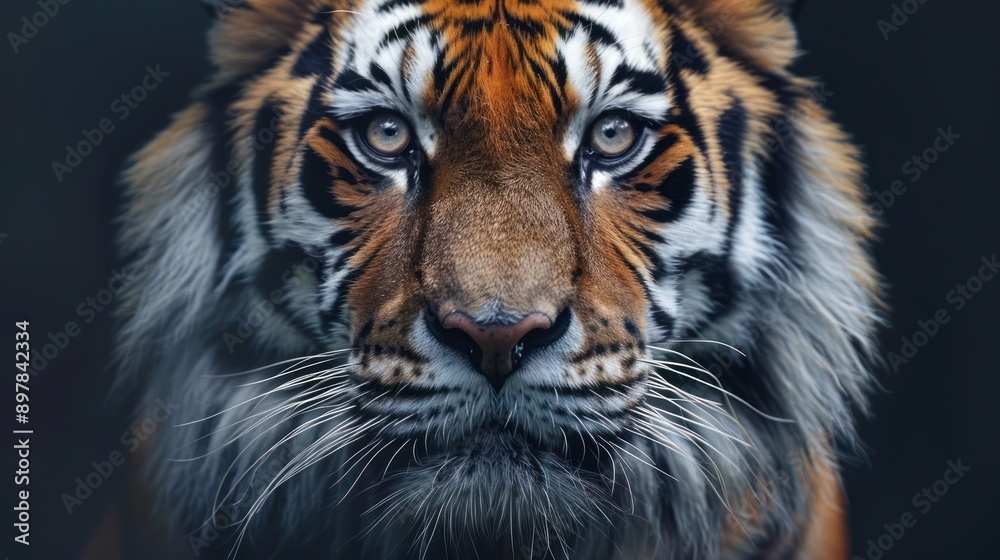 Fototapeta premium a tiger that is looking at the camera