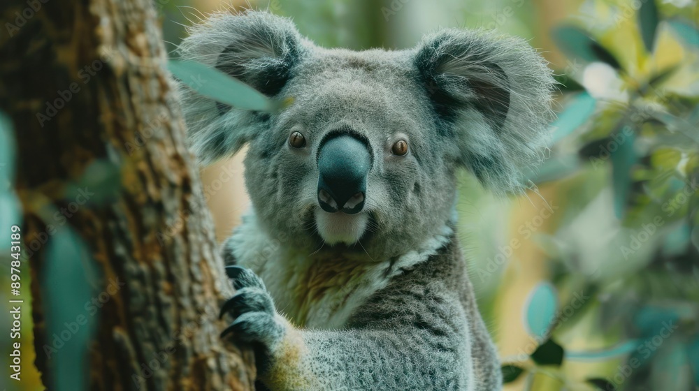 Fototapeta premium a koala that is sitting in a tree