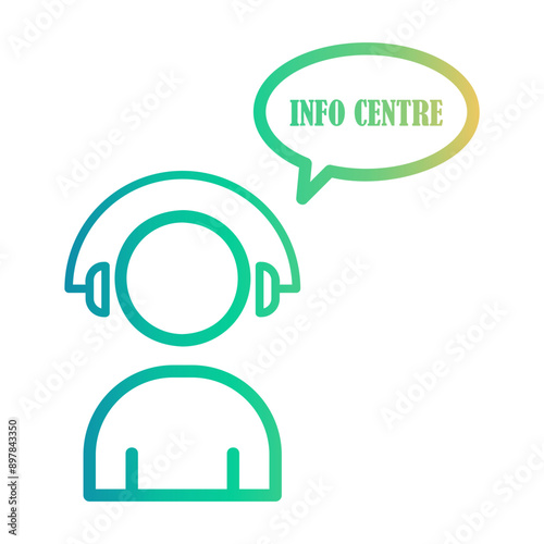 info centre Line Gradient Icon
