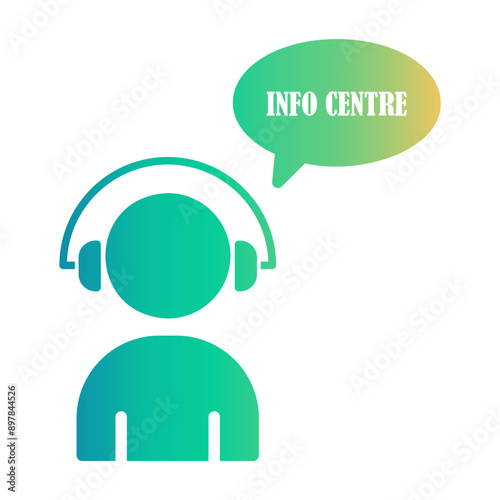 info centre Gradient icon