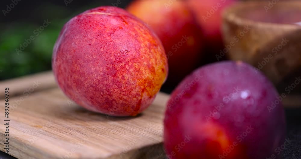 ripe red orange nectarine on the table, ripe and sweet nectarine fruit on the table ripe red orange nectarine on the table, ripe and sweet nectarine fruit on the table