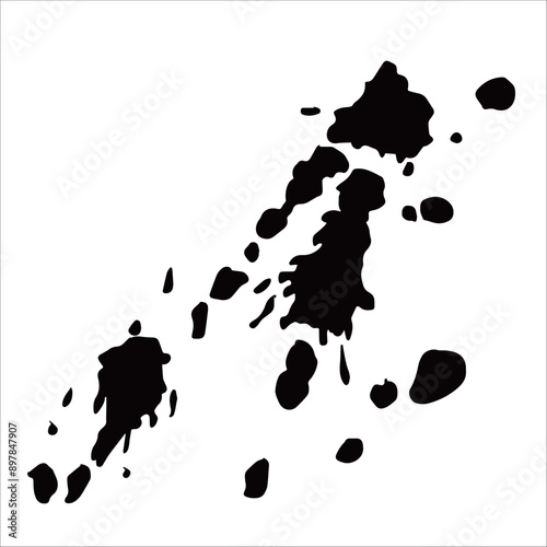 Paint black pigment spray splash stain illustration spots