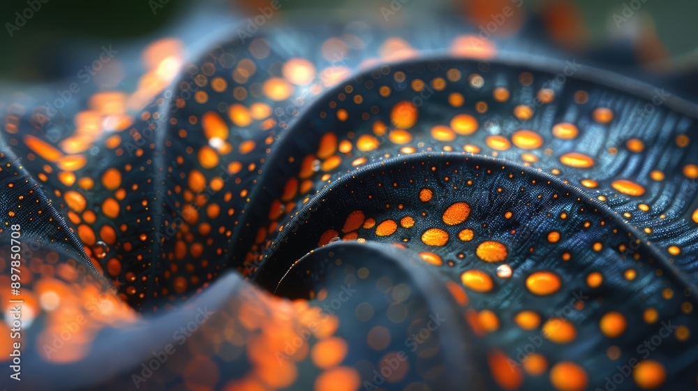 The fine textures and patterns of a butterfly chrysalis