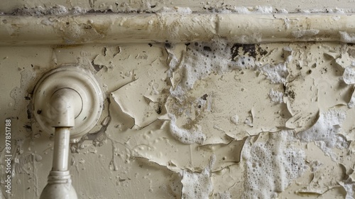 Grimy Limestone Buildup in Detailed Bathroom View - Cleaning Challenges and Unsightly Grime photo