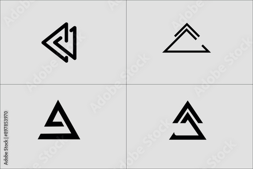 Set of creative initial letter c logo design, creative letter C logo icon set. design for business