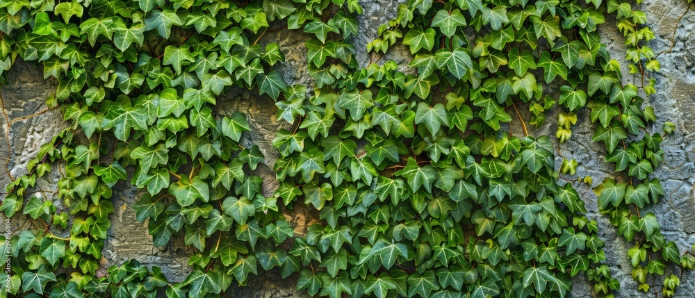 Panoramic close-up, high detail scan of natural ivy texture on wall, Generative AI Panoramic close-up, high detail scan of natural ivy texture on wall, Generative AI