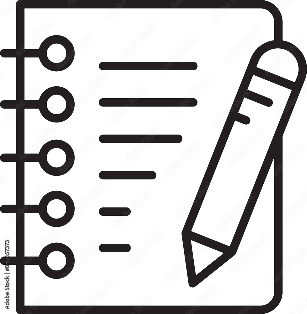 Diary and Pencil Icon
Diary and Pencil Icon