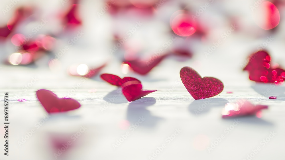 Close up Red love hearts for Valentine's Day, wedding day, or wedding invitation cards, set on an isolated white background, ideal for backgrounds or wallpapers Close up Red love hearts for Valentine's Day, wedding day, or wedding invitation cards, set on an isolated white background, ideal for backgrounds or wallpapers