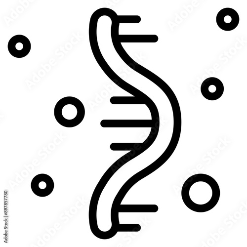 RNA Line Icon Illustration