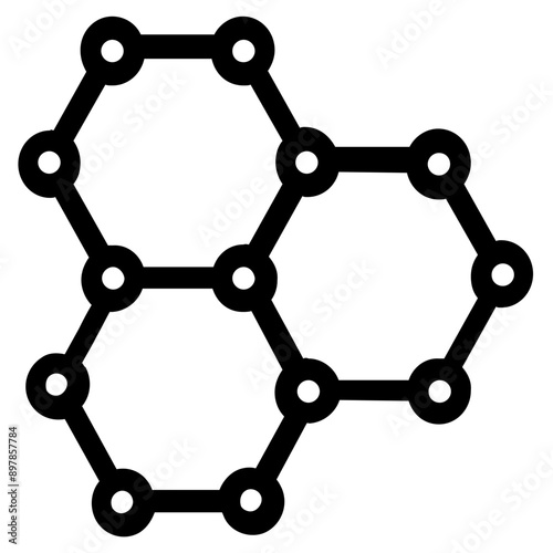 Nanotechnology Line Icon Illustration