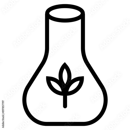 Biomass Line Icon Illustration