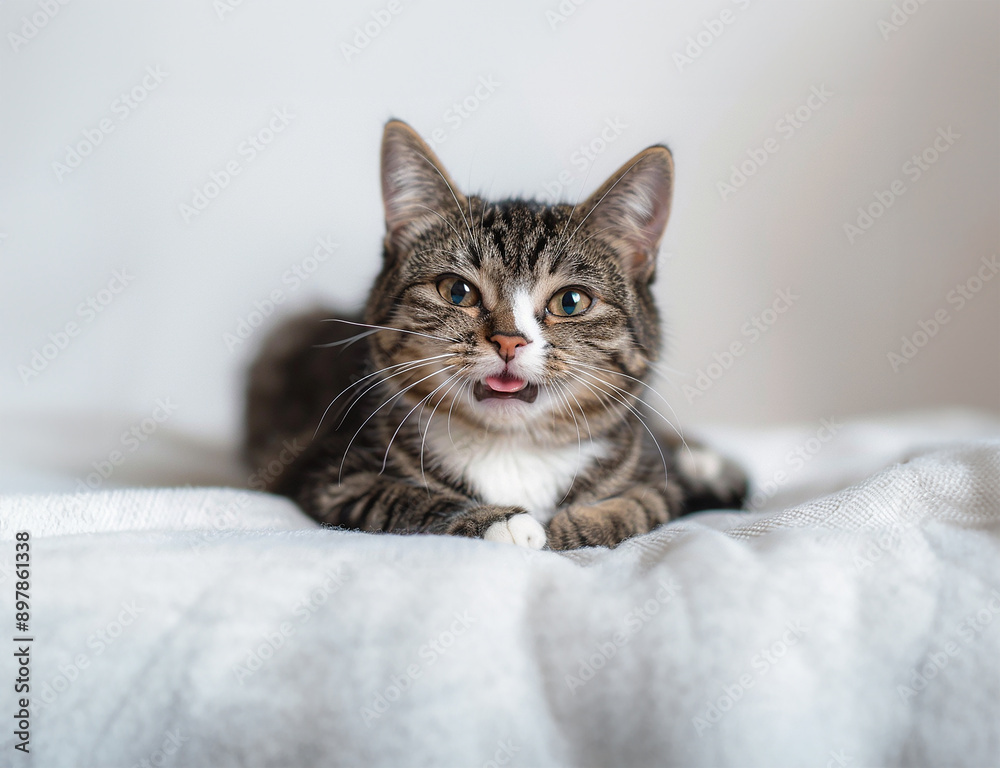 Cute cat with funny expression Cute cat with funny expression