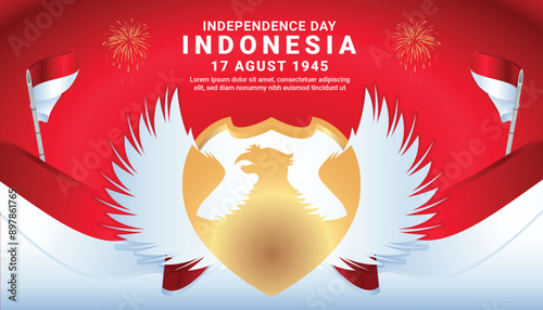 Indonesia celebrate indepencence day social media background 2