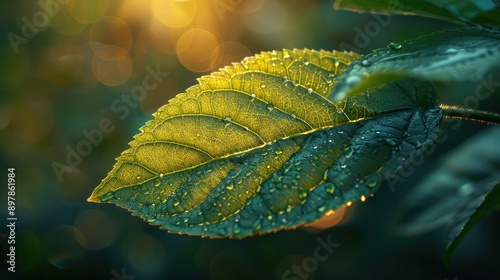 Capture the details of a leaf in the sunlight