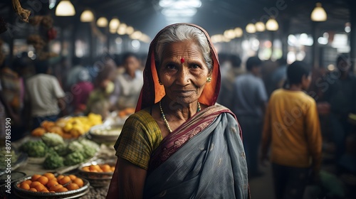 Explore the vibrant cultural diversity of a local marketplace through candid shots of individuals