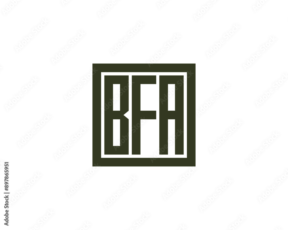 BFA logo design vector template. BFA logo design. BFA logo design vector template. BFA logo design.