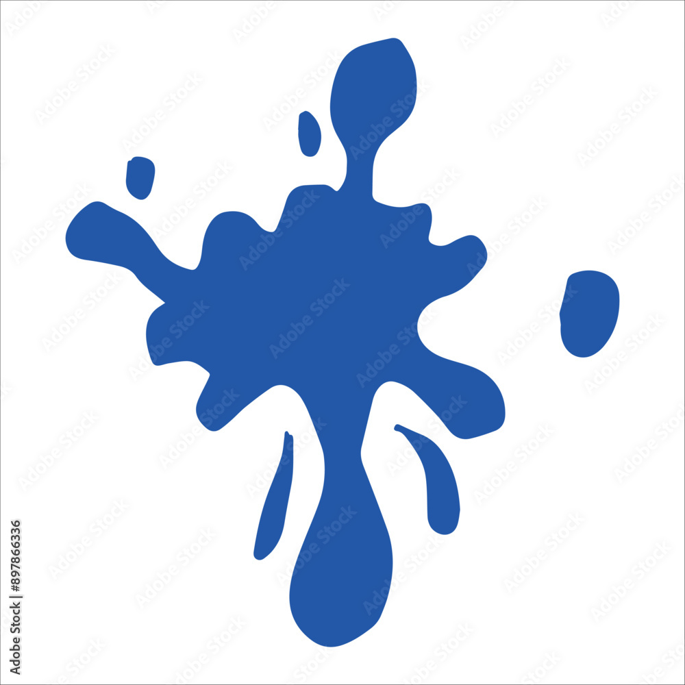 Paint blue pigment spray splash stain illustration spots Paint blue pigment spray splash stain illustration spots