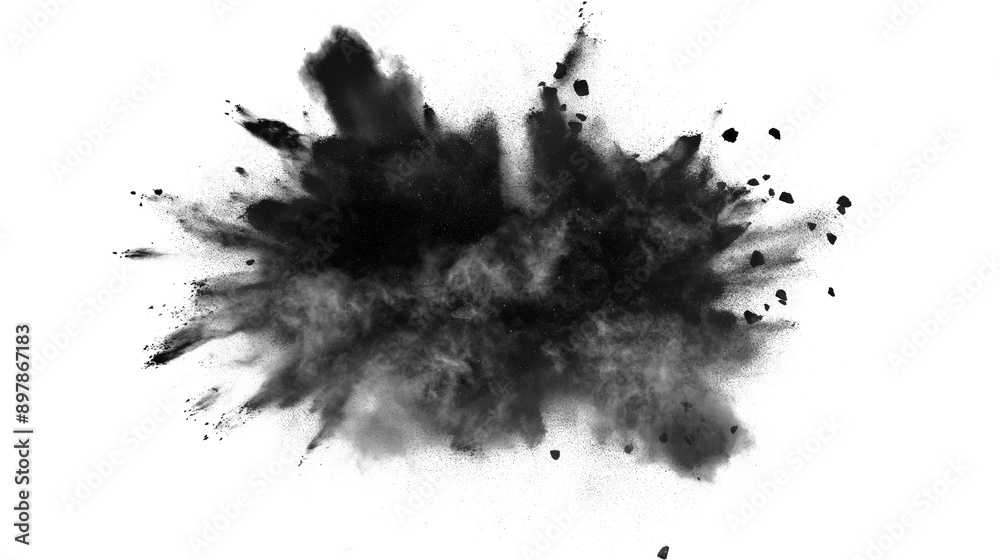 Explosive Black Ink Splatter with High-Contrast Design Explosive Black Ink Splatter with High-Contrast Design
