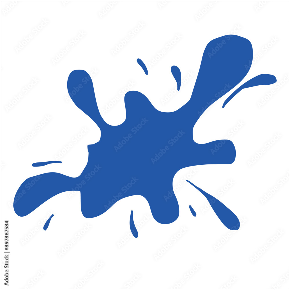 Paint blue pigment spray splash stain illustration spots Paint blue pigment spray splash stain illustration spots