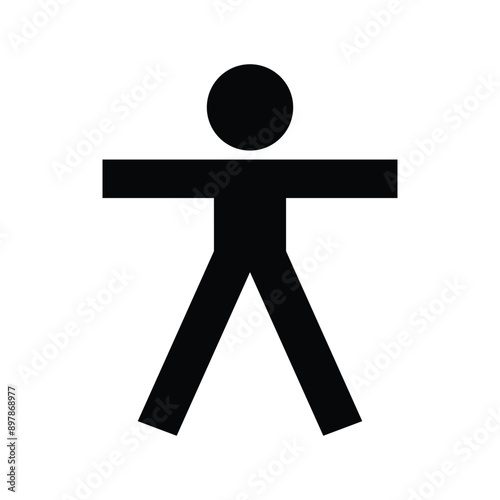 Accessibility icon vector symbol photo