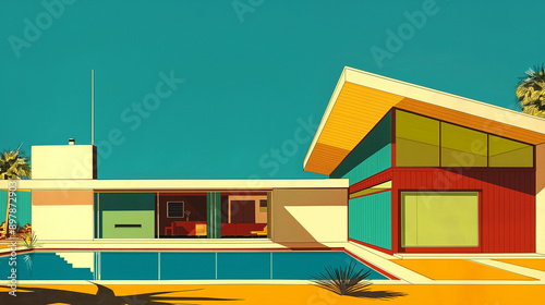 Mid-Century Modern Home - Technical and Elevation Drawings	 photo