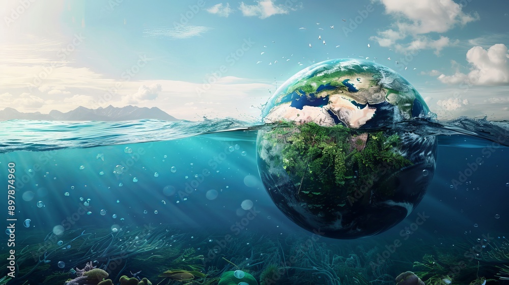 Fototapeta premium World Ozone Day: Protect the Ozone Layer and Save the Earth