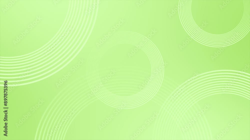 Lime green color multiple repeating circles geometrical loop able futuristic background