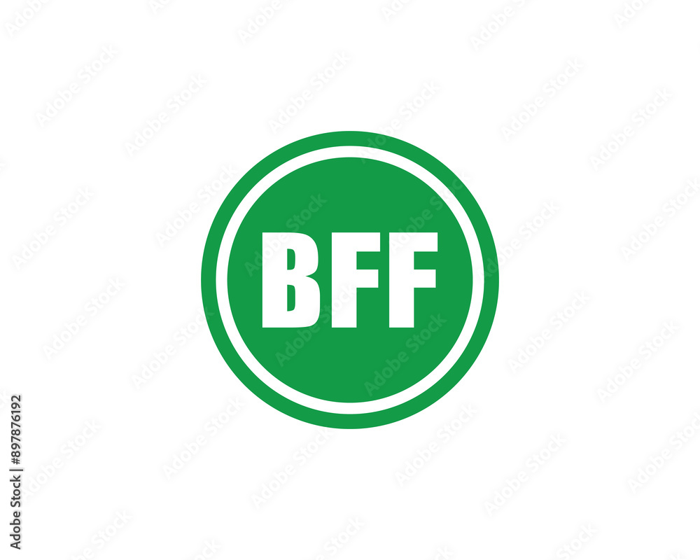 BFF logo design vector template. BFF logo design. BFF logo design vector template. BFF logo design.