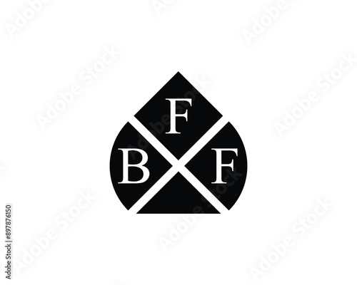BFF logo design vector template. BFF logo design.