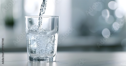 water splash in glass