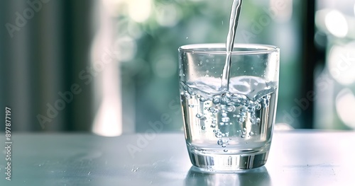 water splash in glass