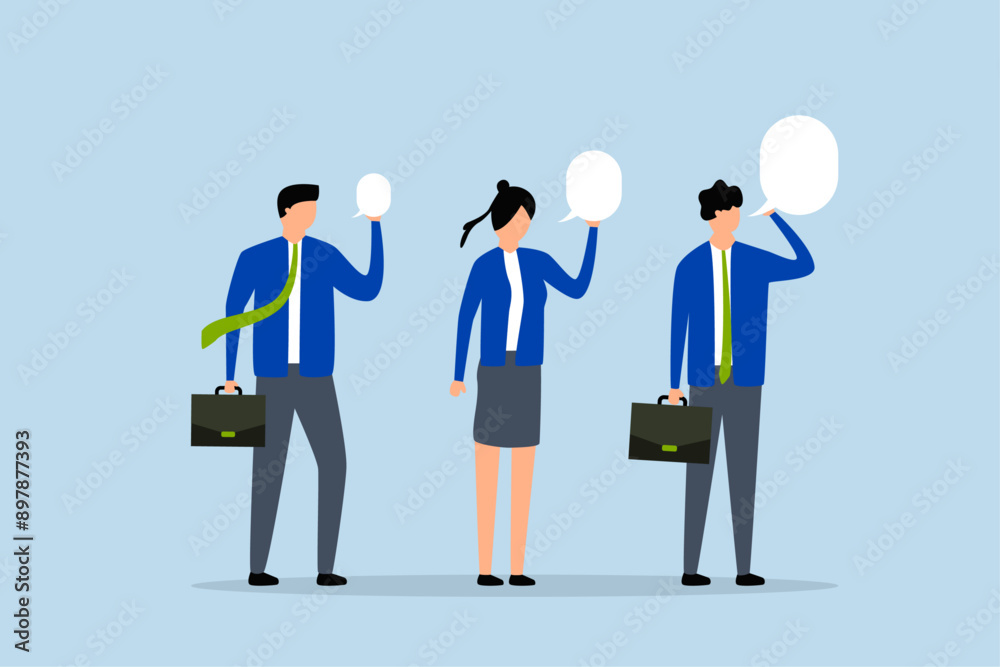 Business secret, business colleagues whisper the gossip secret to team members. Business secret, business colleagues whisper the gossip secret to team members.