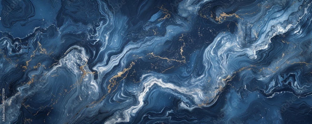 Abstract blue marble texture with gold veins Abstract blue marble texture with gold veins