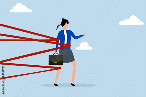 Gender barrier, strong businesswoman is trying her best to cut bureaucracy for sake of job growth.