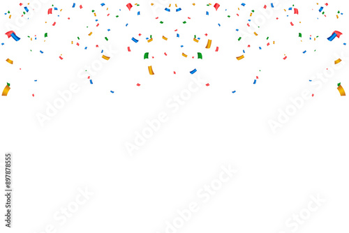 Colorful bright confetti vector free