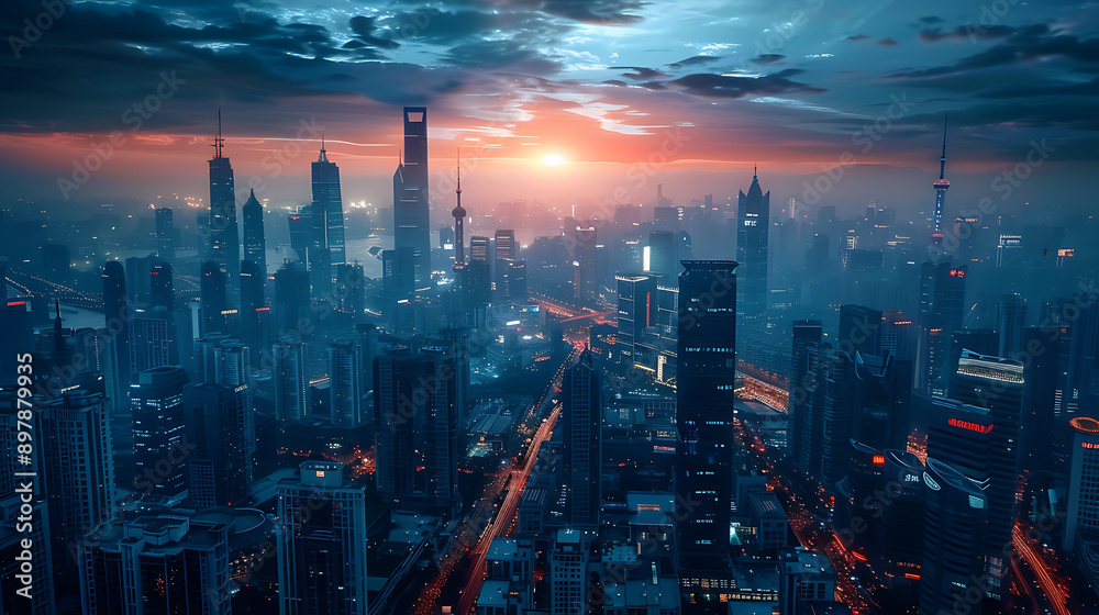 Fototapeta premium future city