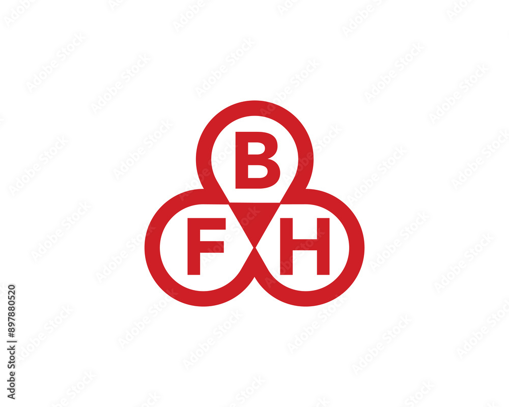 BFH Logo design vector template. BFH Logo design.