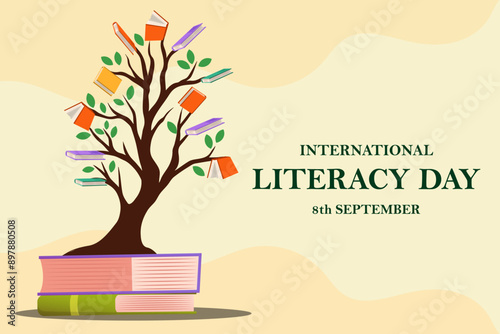 international literacy day background illustration
