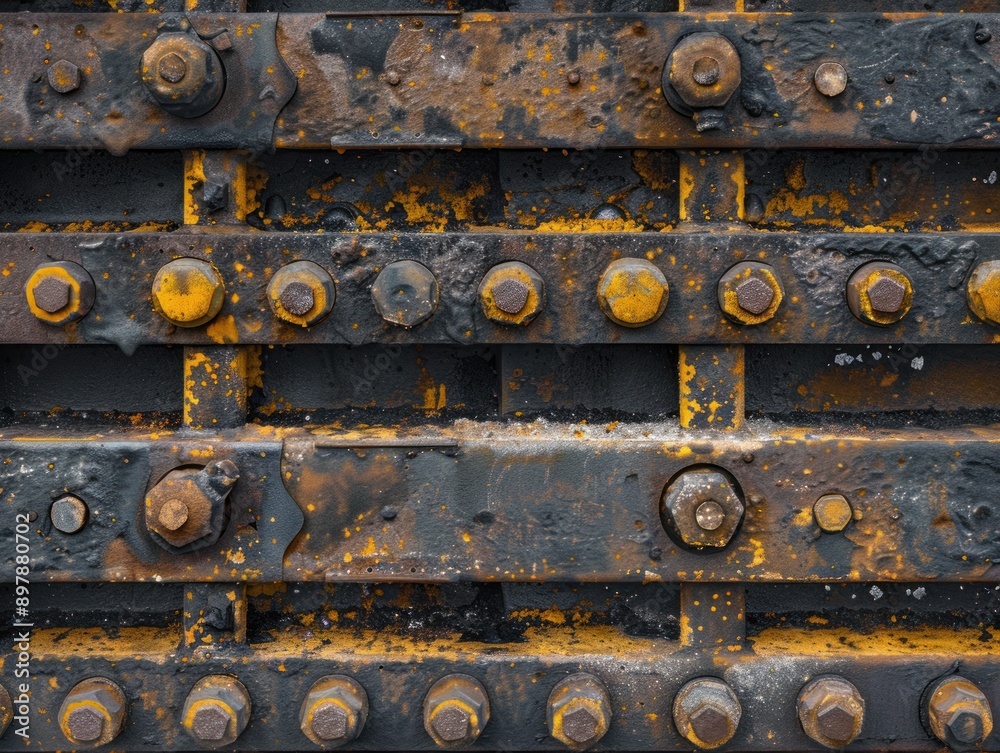 Rusty Metal Surface with Bolts Rusty Metal Surface with Bolts