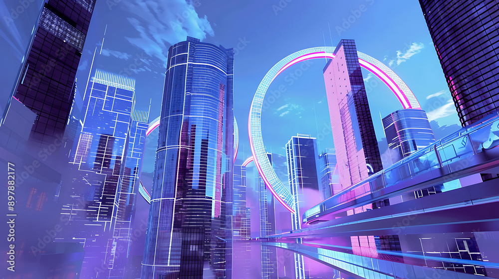 Obraz premium future city