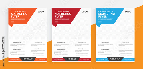 Professional flyer template, flier for business marketing, leaflet templates, case study, and door hanger print layout.
