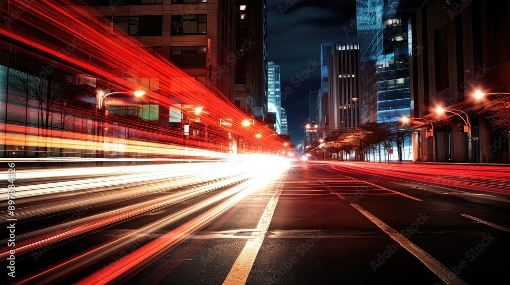 Fototapeta premium cityscape streak light