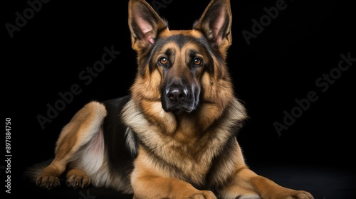 majestic dog isolated on white photo